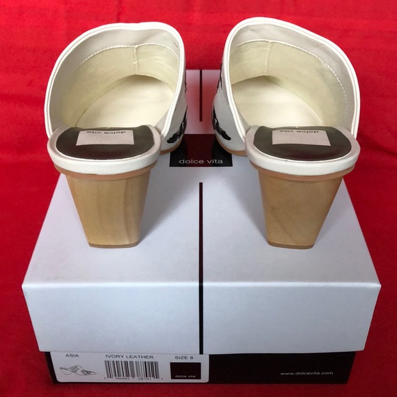 BRAND NEW DOLCE VITA BEADED LEATHER MULES 8 - Picture 4 of 8